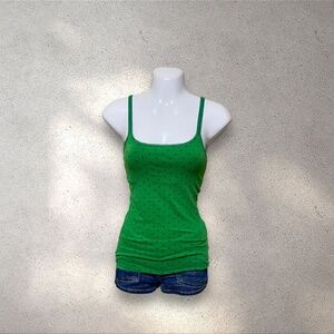 Aeropostale Green Polka Dots Cami Top